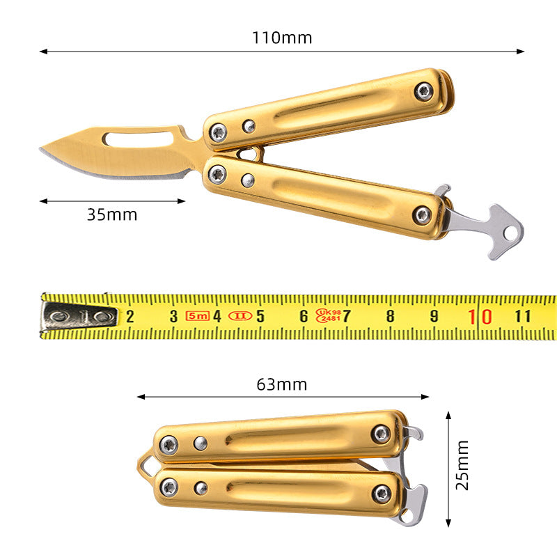 Titanize Mini Butterfly Knife Keychain
