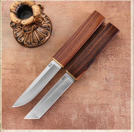 Self-defense double straight knife