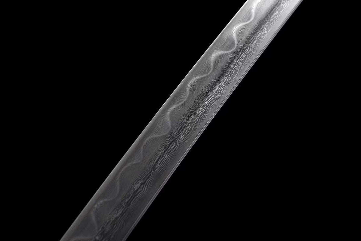 Hand Forged Japanese Samurai Katana Dark Pattern Steel