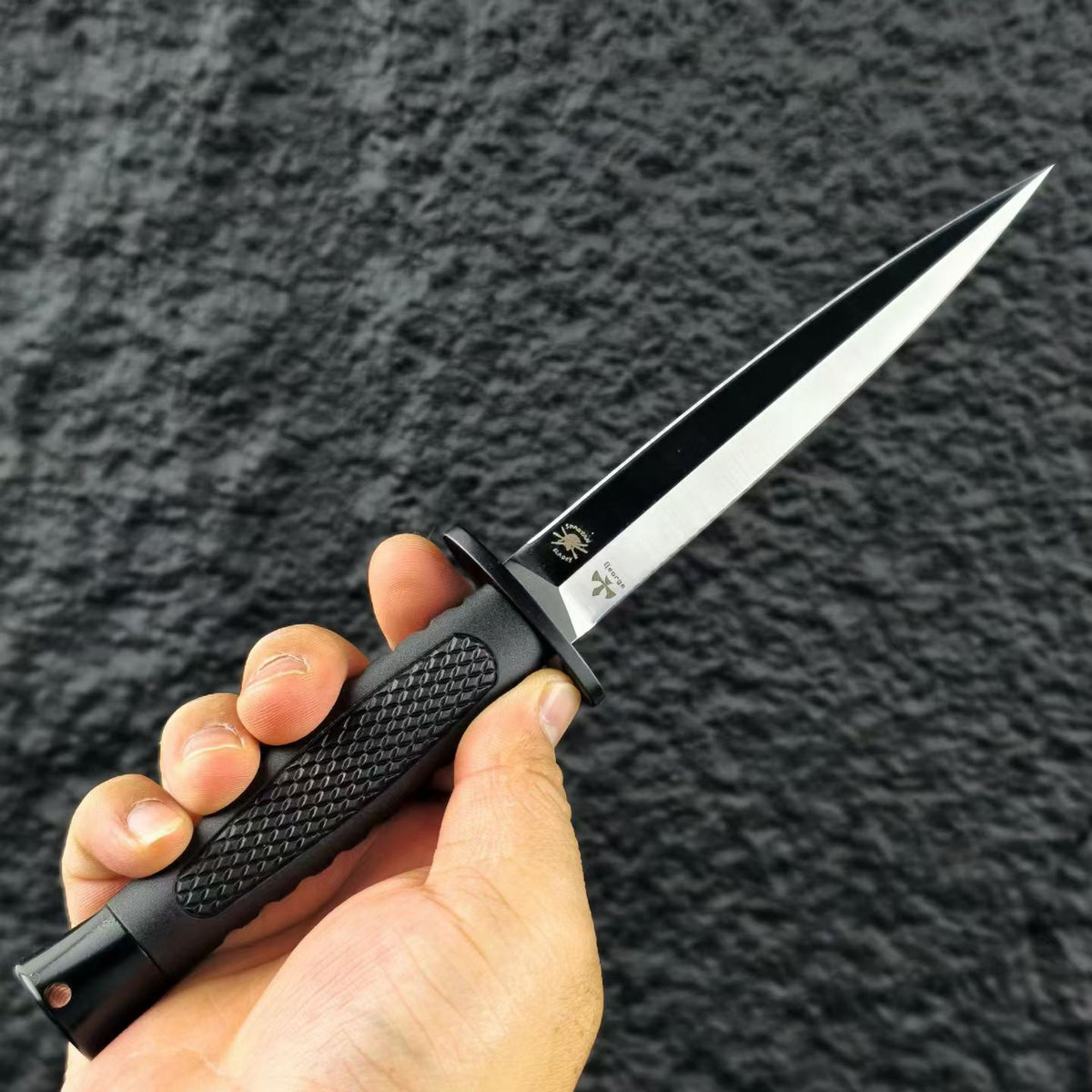 Spartan × Les George Collaboration Double-Edged Tactical Fixed Blade Knife