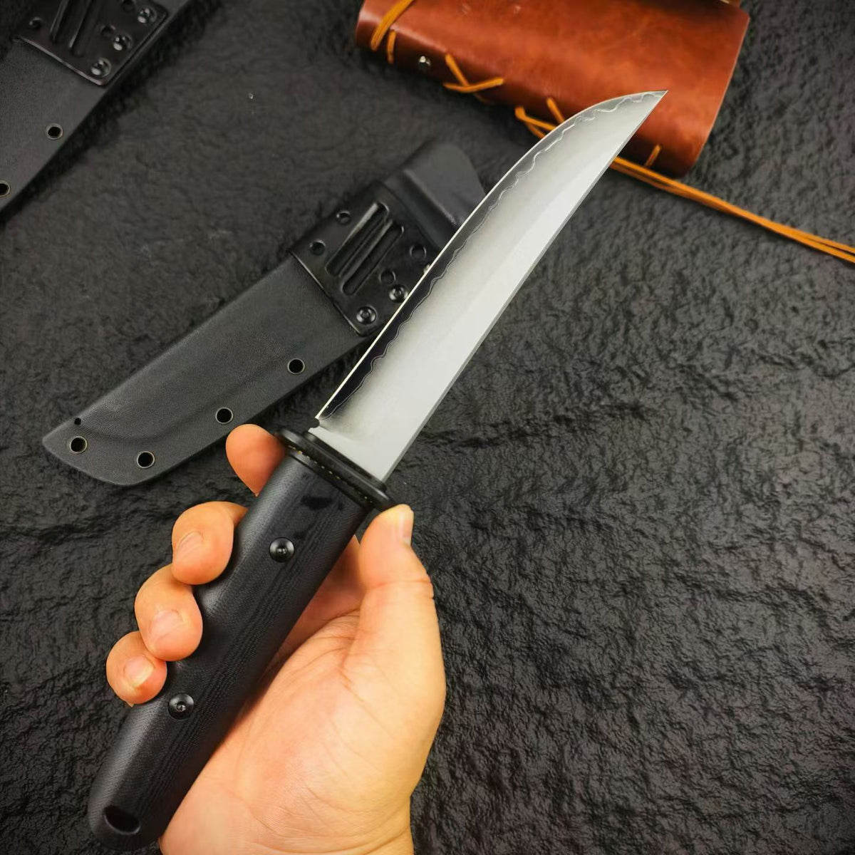 Kaishi Collector’s Edition – Japanese Tactical Kwaiken Fixed Blade Knife (Hamon Pattern)