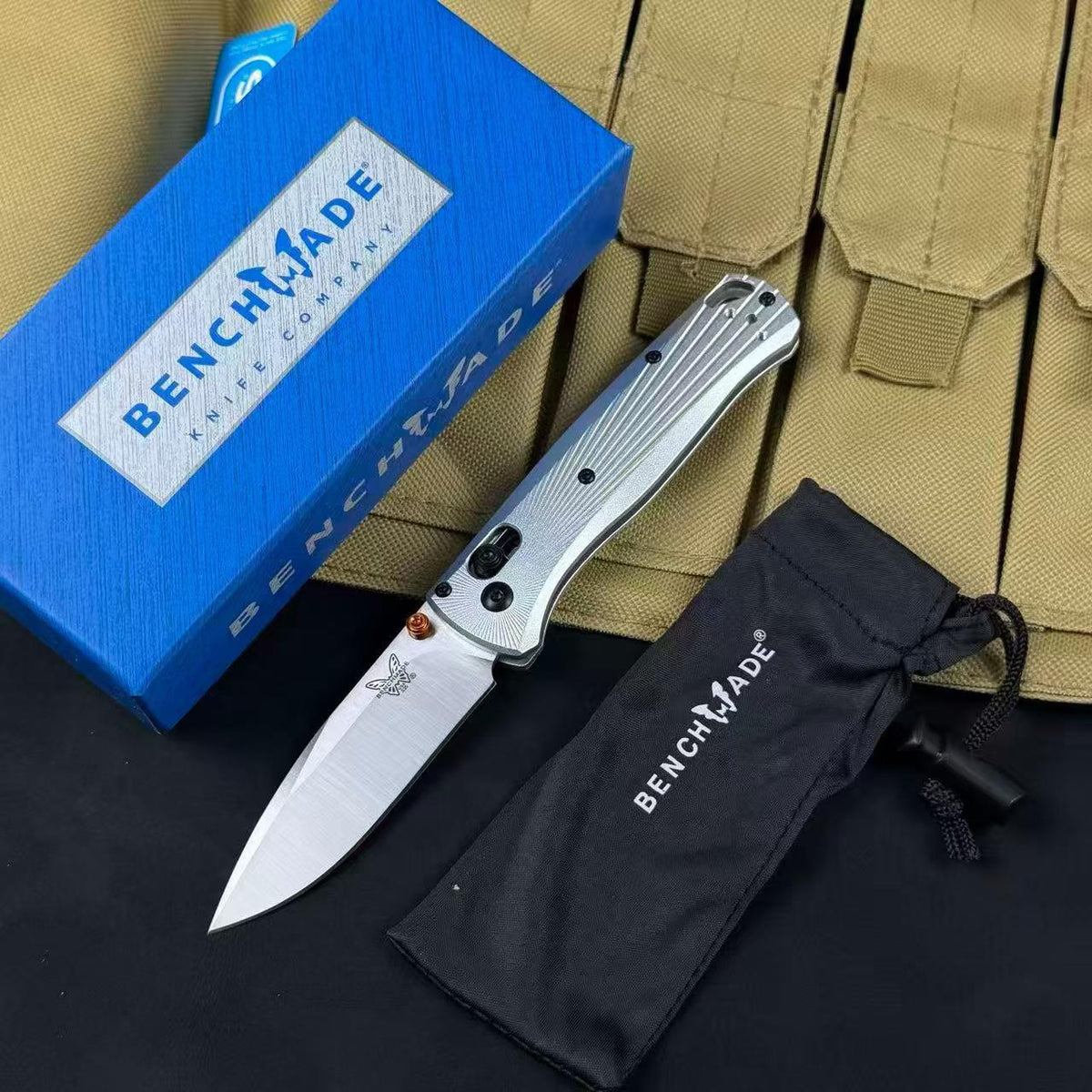 Benchmade Bugout 535 – Radial Pattern Aluminum Handle Folding Knife