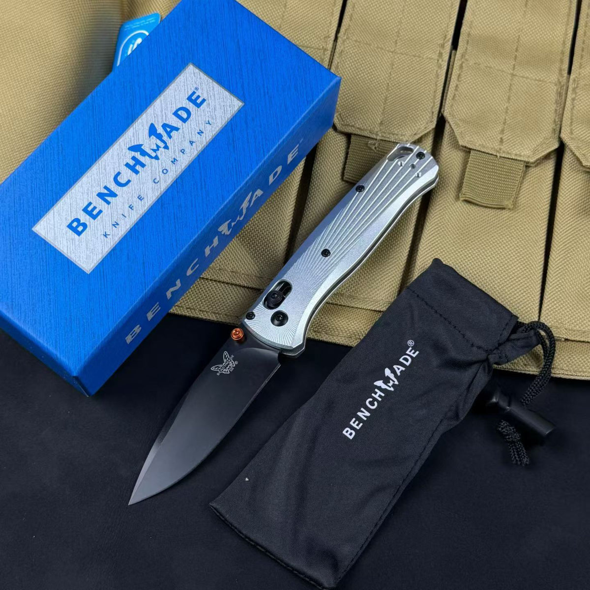 Benchmade Bugout 535 – Radial Pattern Aluminum Handle Folding Knife