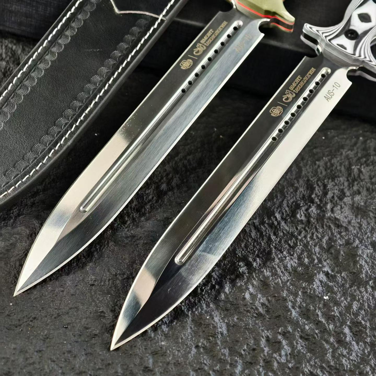 Mammoth Bass Double-Edged Tactical Dagger – Full-Tang Fixed Blade Knife