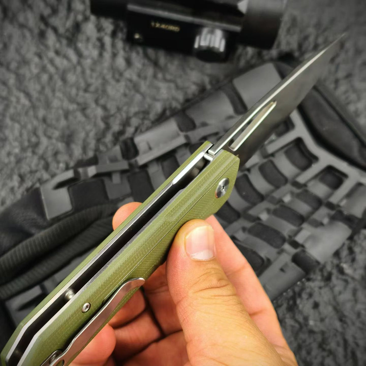 Green Demon DC53 Tactical Folding Knife – Minimalist Industrial Design