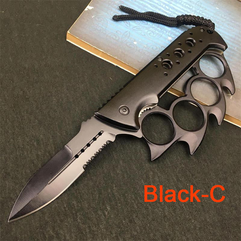 WWI 1918 Trench Knife Folder Spring Assist Knuckle Knife