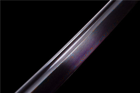 Hand Forged Japanese Samurai Katana Bitter Cold Fragrance Pattern Steel Blue Blade