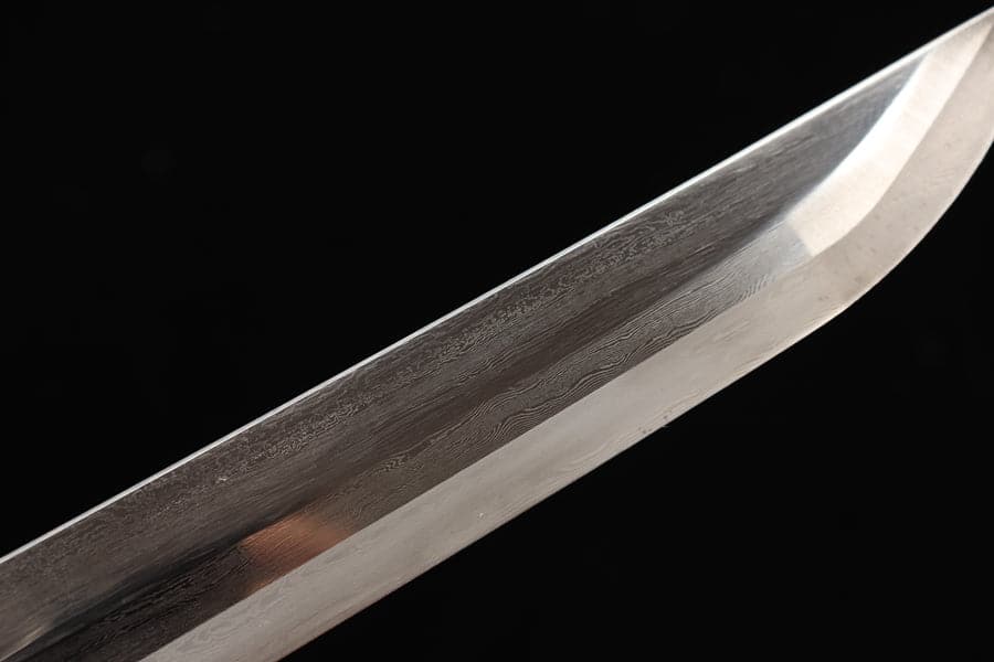 Hand Forged Japanese Samurai Katana Yama T8 carbon tool steel Yellow engraved knife sheath