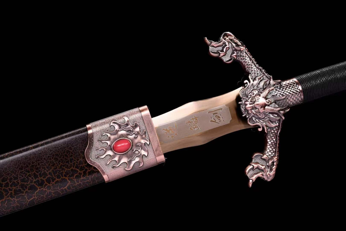 Handmade Dragon Scale Chinese Sword With Gold