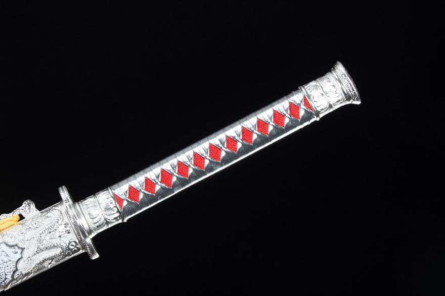 Handmade High-performance Manganese steel Chinese Sword With Red Blade