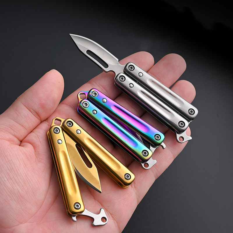 Titanize Mini Butterfly Knife Keychain