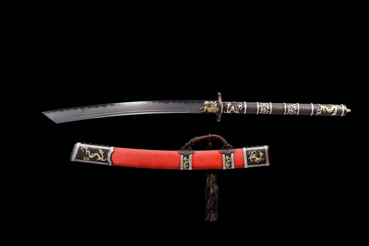 Red Fishskin Wootz steel Kangxi Great Sword