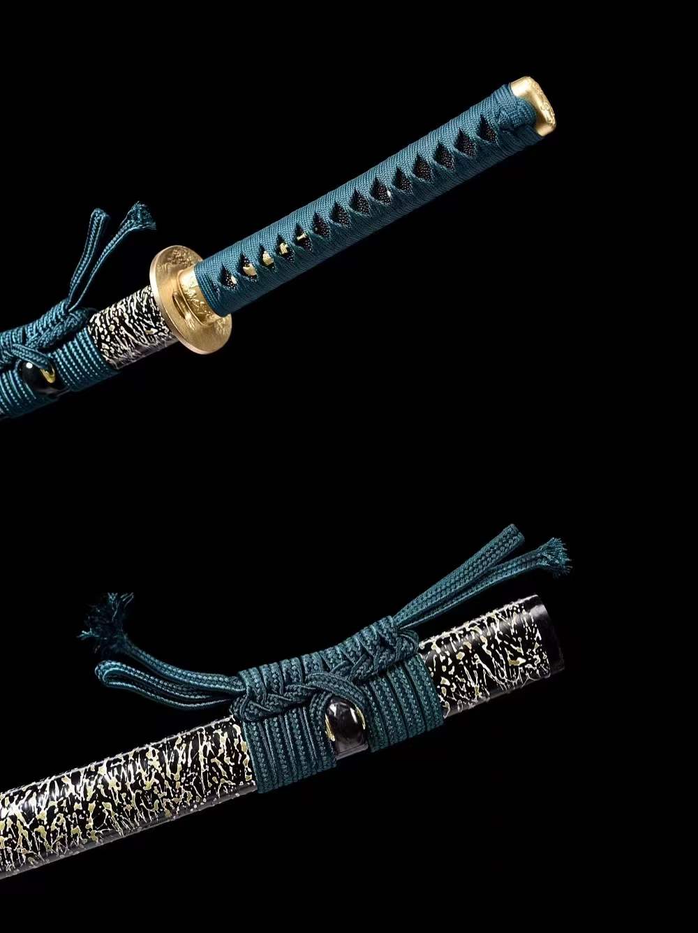 Hand Forged Japanese Samurai Katana Dark Pattern Steel