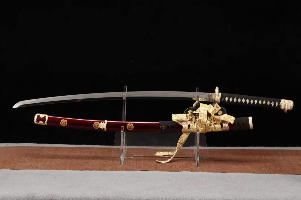 Handmade Japanese Tachi Odachi Mirror Moon T10 Three-colored Blades Truly Yokote
