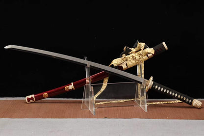 Handmade Japanese Tachi Odachi Mirror Moon T10 Three-colored Blades Truly Yokote