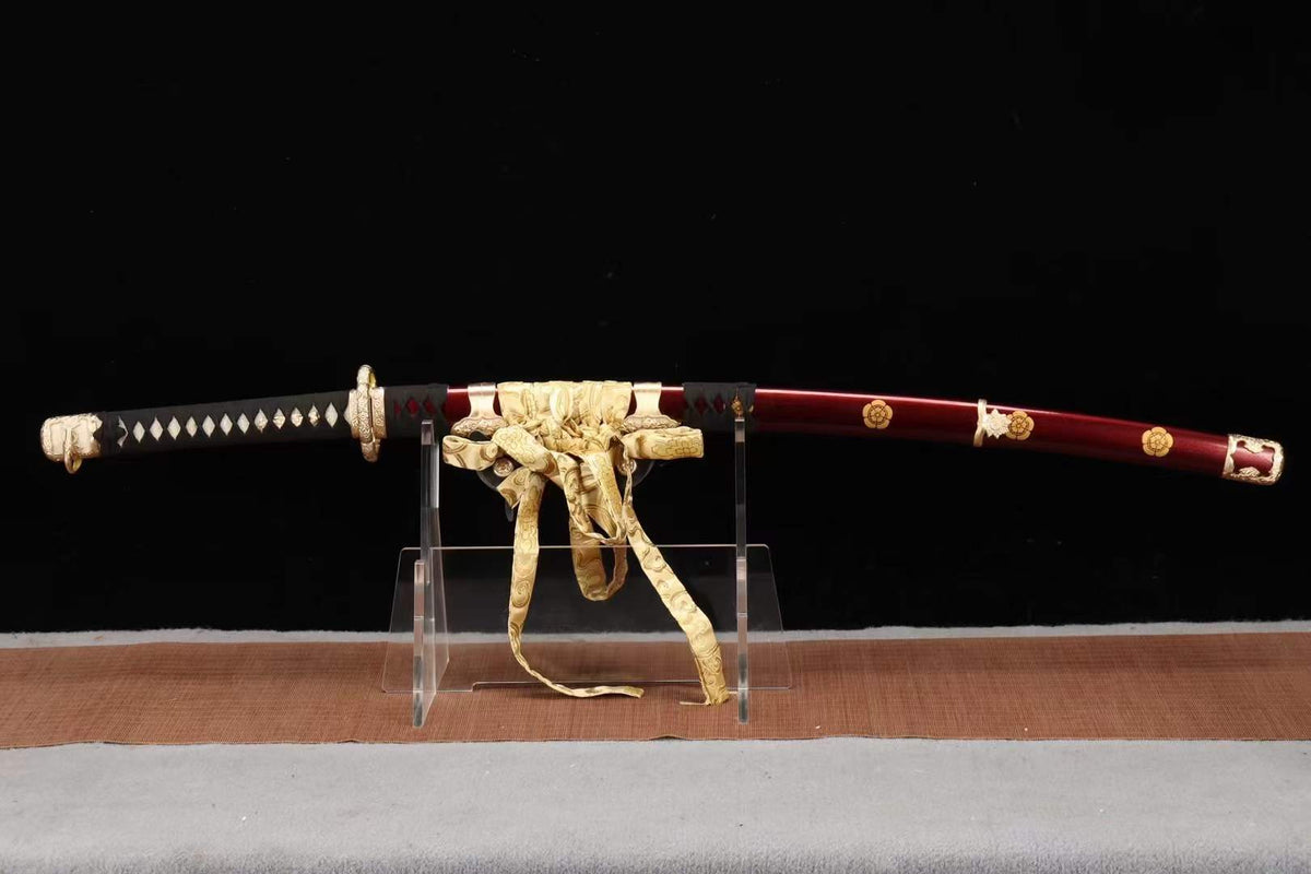 Handmade Japanese Tachi Odachi Mirror Moon T10 Three-colored Blades Truly Yokote