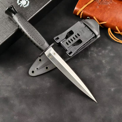Spartan × Les George Collaboration Double-Edged Tactical Fixed Blade Knife