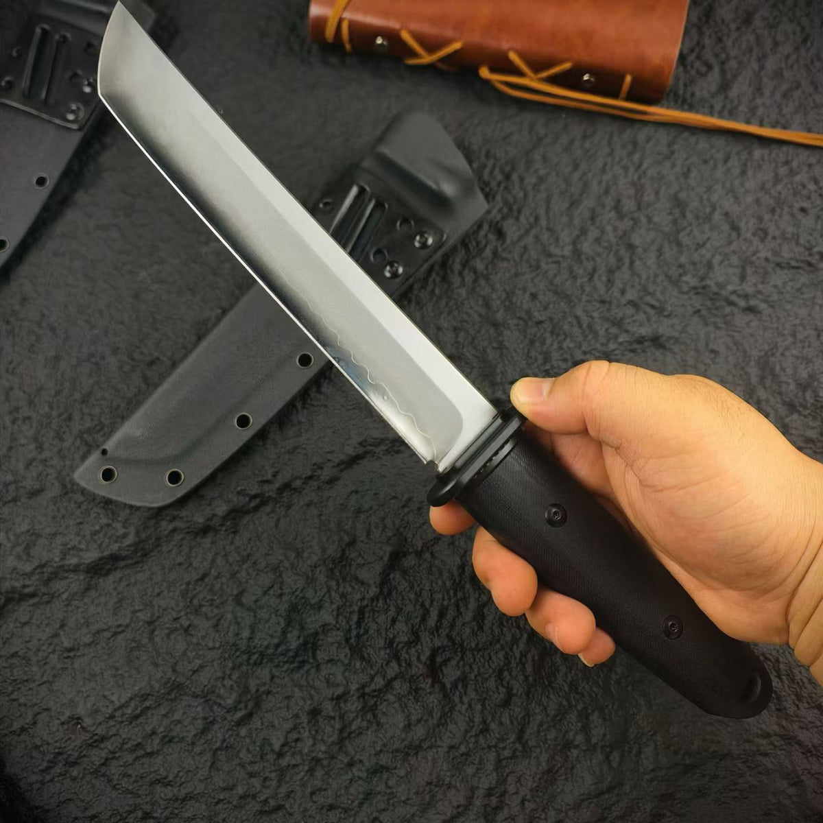 Kaishi Collector’s Edition – Japanese Tactical Kwaiken Fixed Blade Knife (Hamon Pattern)