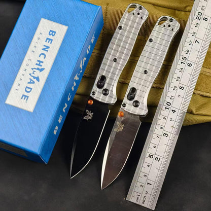 Benchmade Bugout 535BK-4 – Limited Edition Checkered Aluminum Handle Folding Knife
