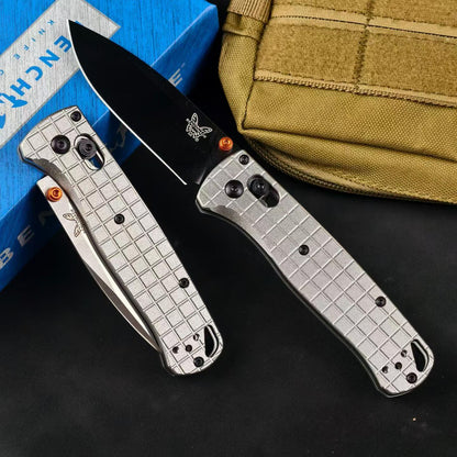 Benchmade Bugout 535BK-4 – Limited Edition Checkered Aluminum Handle Folding Knife