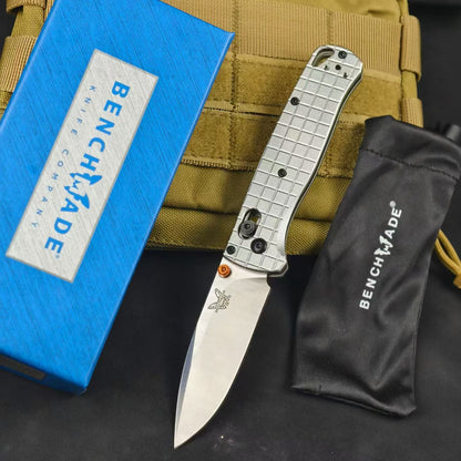 Benchmade Bugout 535BK-4 – Limited Edition Checkered Aluminum Handle Folding Knife