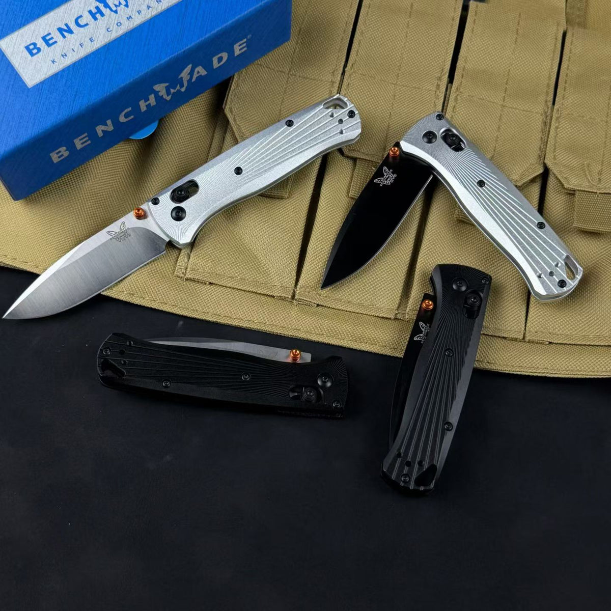 Benchmade Bugout 535 – Radial Pattern Aluminum Handle Folding Knife