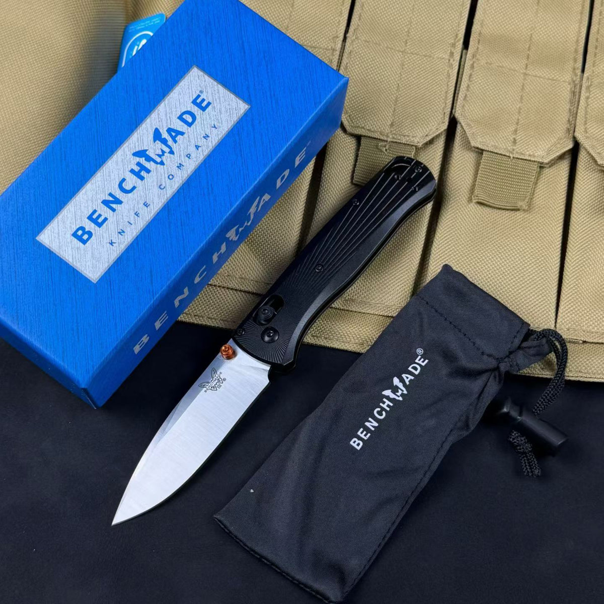 Benchmade Bugout 535 – Radial Pattern Aluminum Handle Folding Knife
