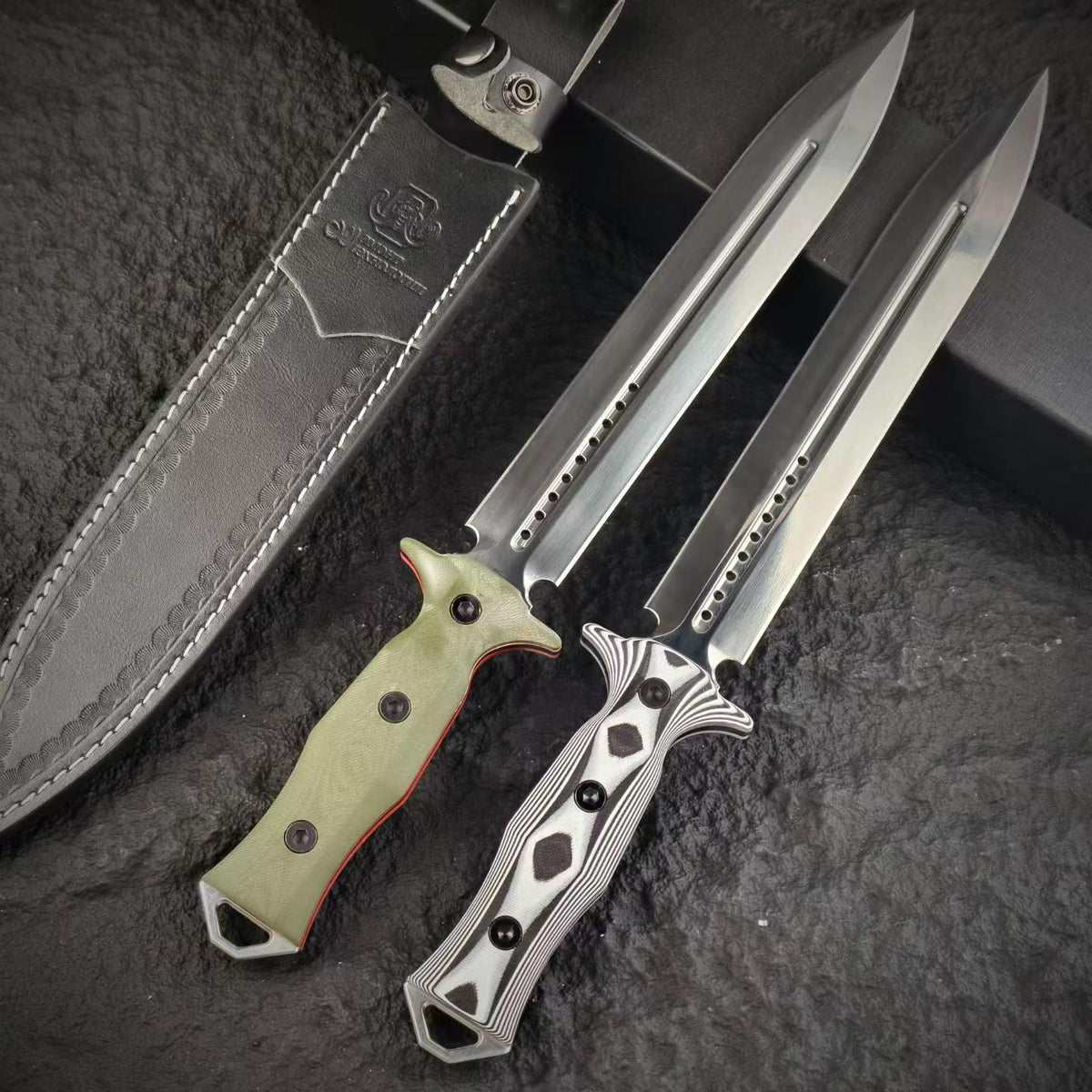 Mammoth Bass Double-Edged Tactical Dagger – Full-Tang Fixed Blade Knife