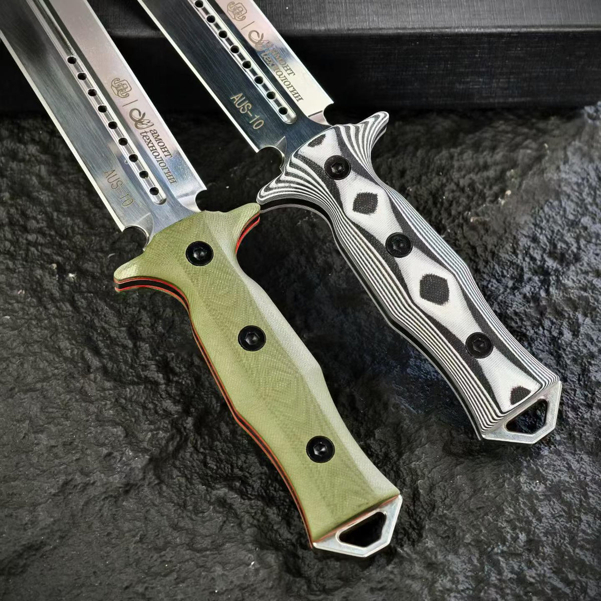Mammoth Bass Double-Edged Tactical Dagger – Full-Tang Fixed Blade Knife