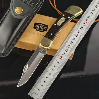 BUCK 110 50th Anniversary Commemorative Edition – Ebony Wood Handle Folding Knife