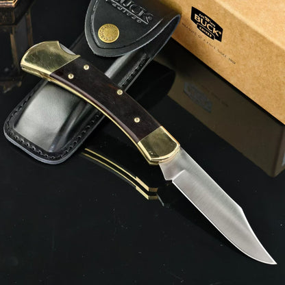 BUCK 110 50th Anniversary Commemorative Edition – Ebony Wood Handle Folding Knife