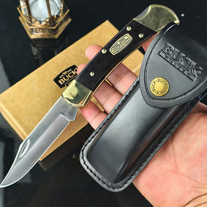 BUCK 110 50th Anniversary Commemorative Edition – Ebony Wood Handle Folding Knife