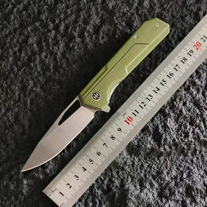 Green Demon DC53 Tactical Folding Knife – Minimalist Industrial Design