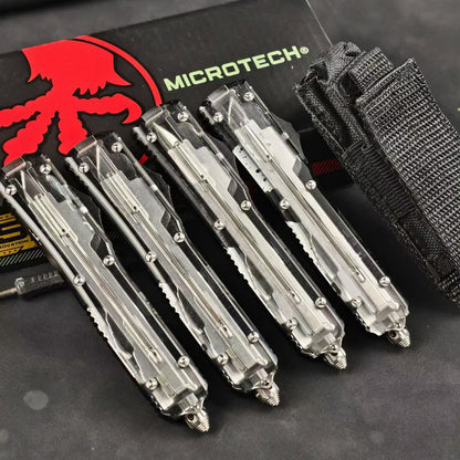 Microtech Ultratech UT85 – OTF Automatic Knife with Translucent White Handle