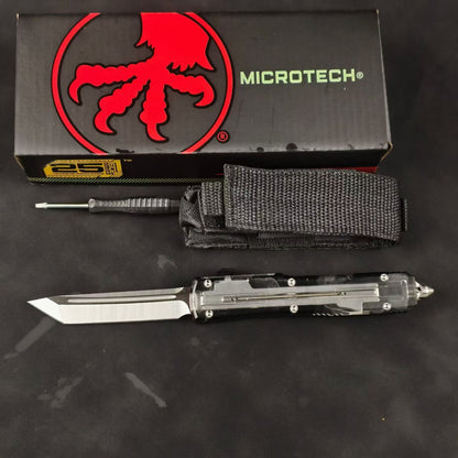 Microtech Ultratech UT85 – OTF Automatic Knife with Translucent White Handle