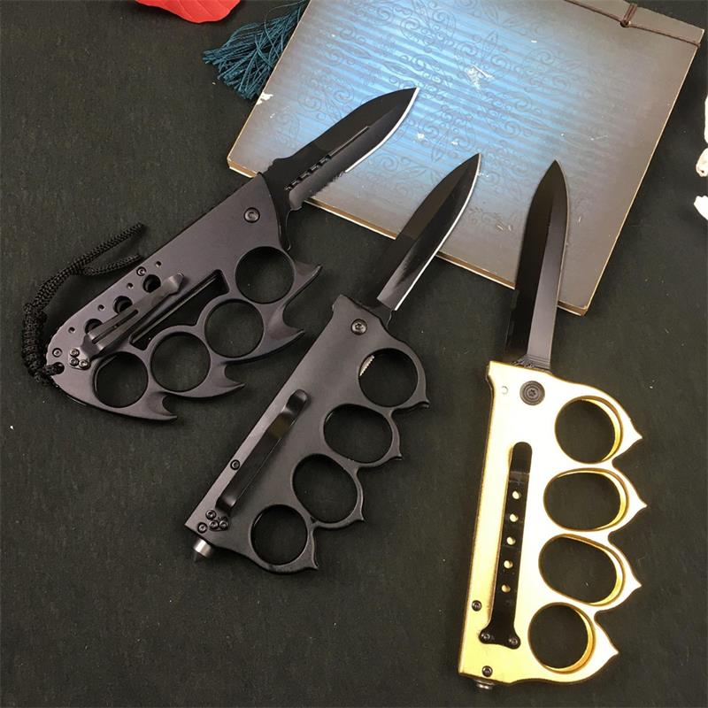 WWI 1918 Trench Knife Folder Spring Assist Knuckle Knife