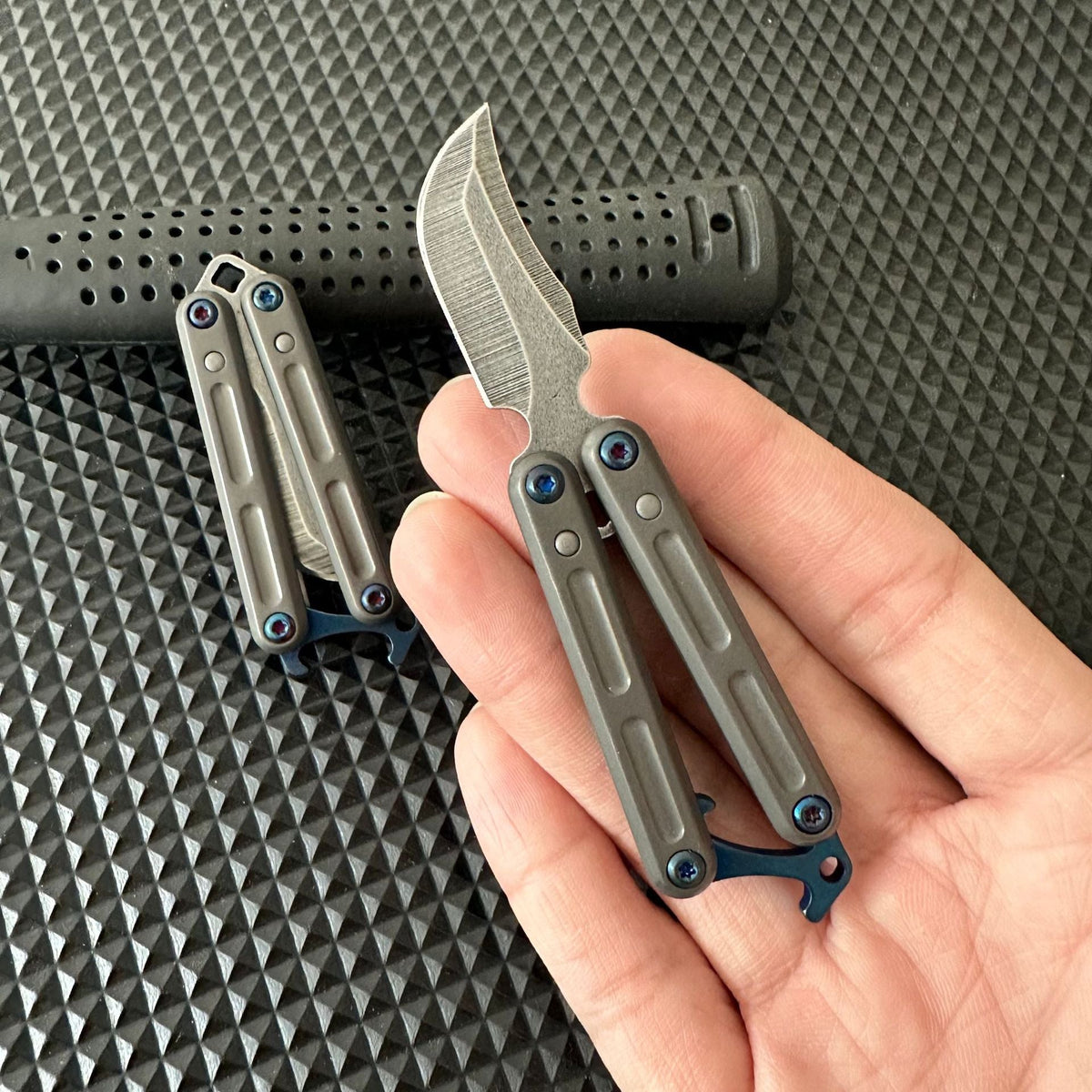 Mini Butterfly Knife Keychain
