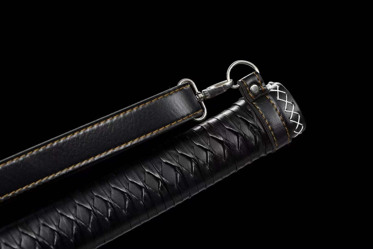 Hand Forged Anime Katana Walking Dead Mirror polishing-Black