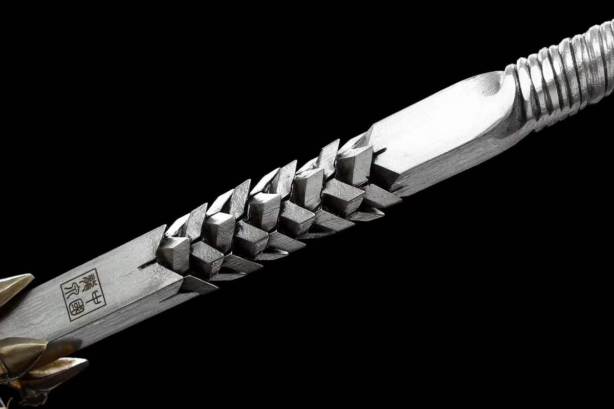 Hand Forged Dragon Scale Sword breaker 609 Pattern Steel