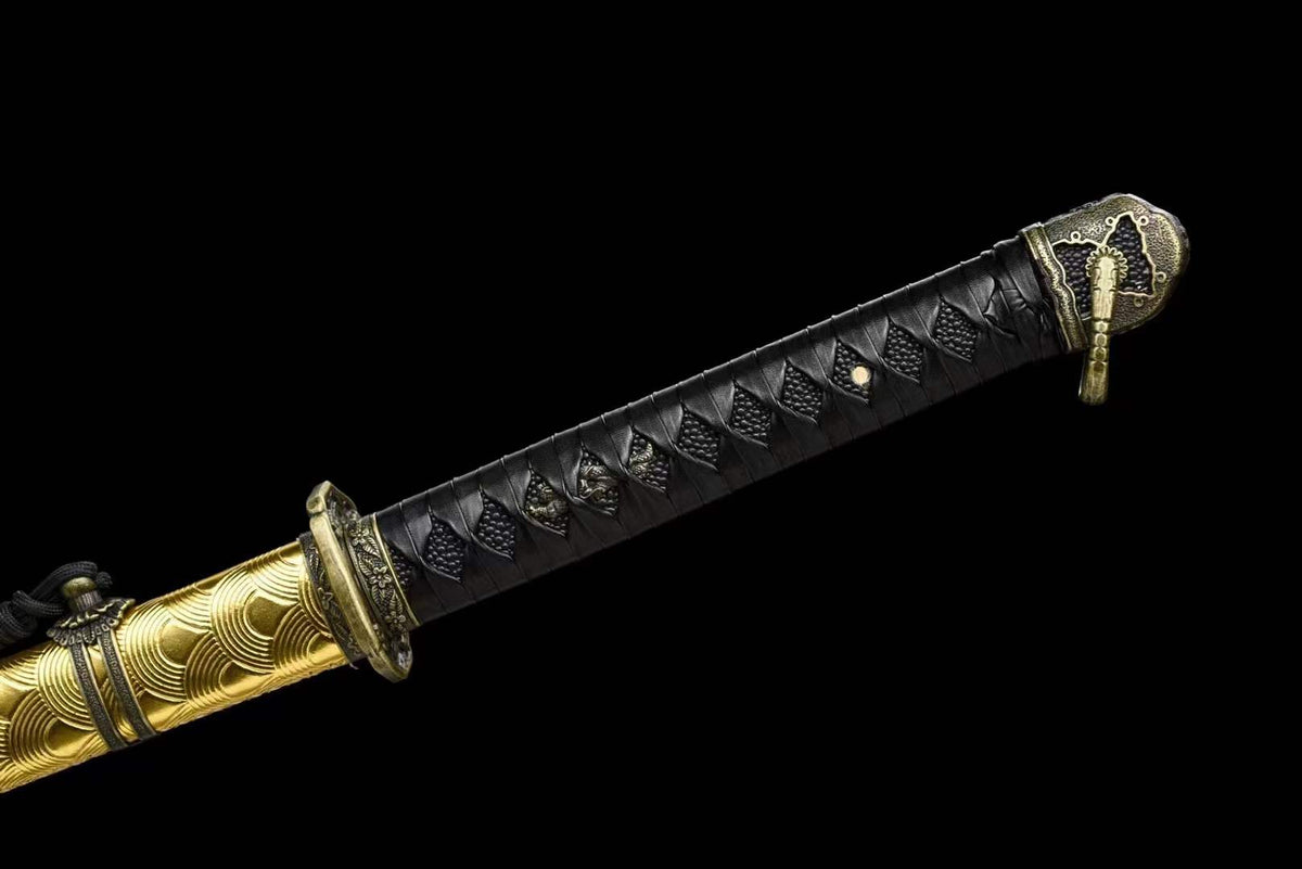 Hand Forged Japanese Samurai Katana 98 High manganese Steel Baked Blue