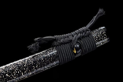 Hand Forged Japanese Samurai Katana Auspicious Clouds &Beasts T10 Turns the soil to burn blade
