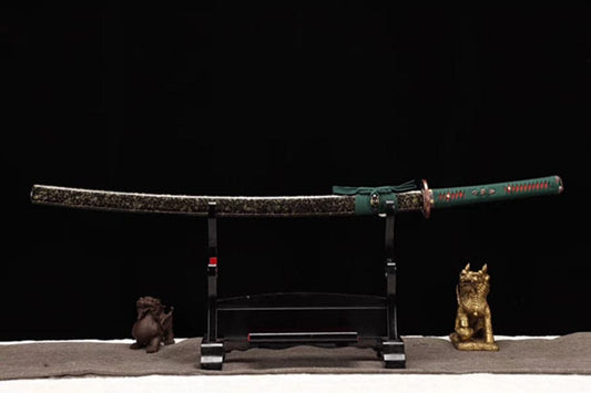 Hand Forged Japanese Samurai Katana Dark Knight T10 Burned edge Hand grinding