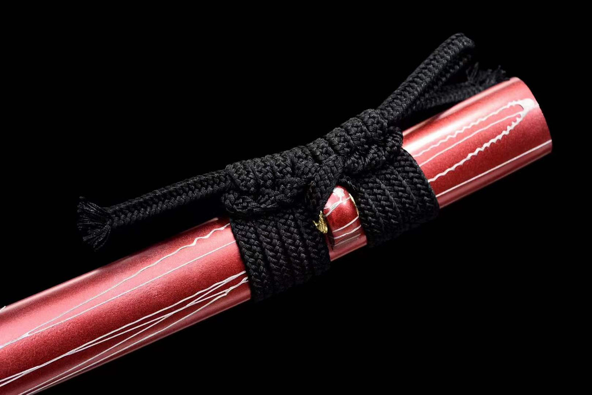 Hand Forged Japanese Samurai Katana Naraka：Bladepoint Pattern Steel Blade baking blue