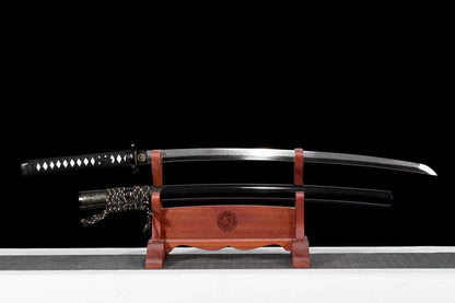 Hand Forged Japanese Samurai Katana Phantom Feather T10 Carbon steel Mirror grinding