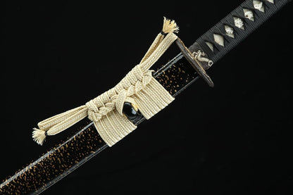 Hand Forged Japanese Samurai Katana T10 Real Yokote Pure copper gilt silver