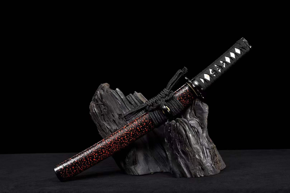 Hand Forged Japanese Tanto Naruto Short Sword T10 Turns the soil to burn blade