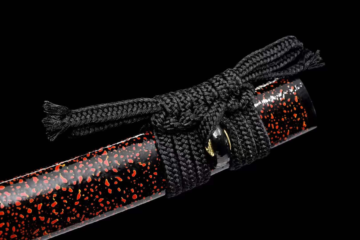 Hand Forged Japanese Tanto Naruto Short Sword T10 Turns the soil to burn blade