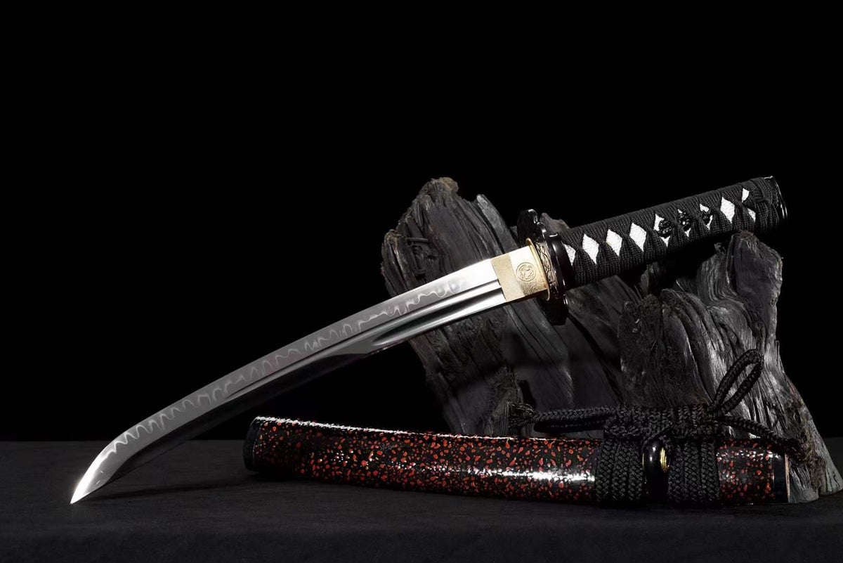 Hand Forged Japanese Tanto Naruto Short Sword T10 Turns the soil to burn blade