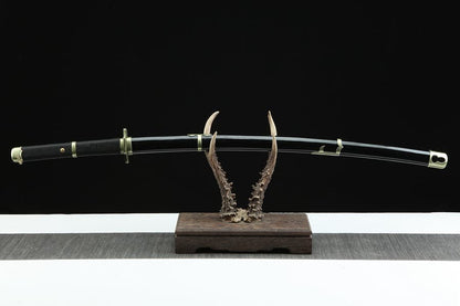 Handmade Anime One Piece Roronoa Zoro's Yubashiri Sword 1045 High Carbon Steel Black