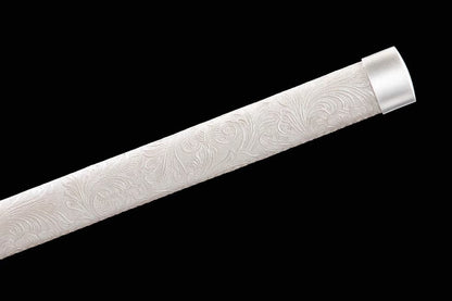 Handmade High Manganese Steel Whitefish Chinese Sword With Baked Blue Blade